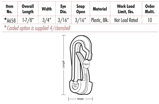 Plastic All-Purpose Rope Snap