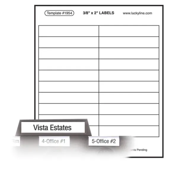 "File-A-Key Tab Labels 3/8"" x 2"""