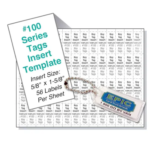 100 Series Horizontal or Vertical Tag Template