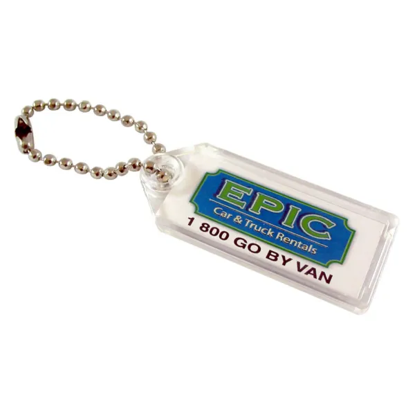 Custom Imprinted Key Tag with Ball Chain