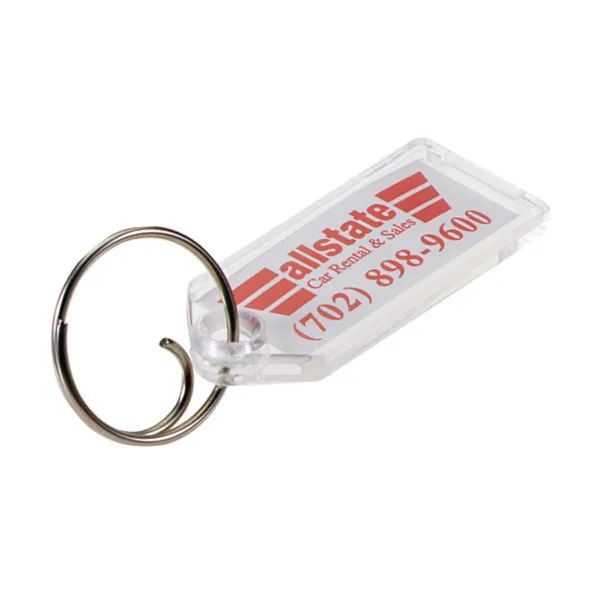 Custom Imprinted Key Tag with Tang Ring