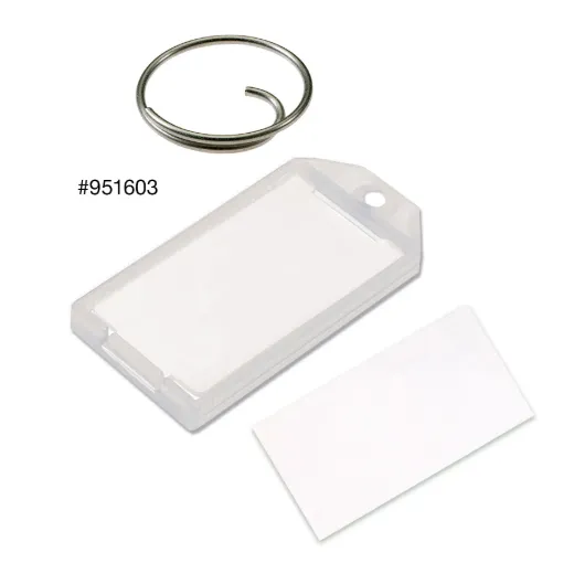 Custom Imprinted Key Tag with Flap - with Tang or Split Ring