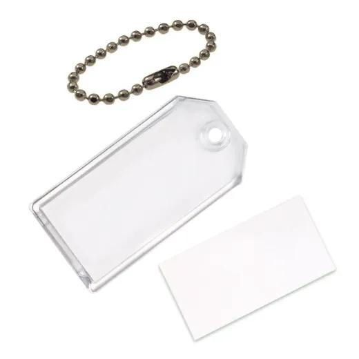 Custom Imprinted Key Tag with Ball Chain