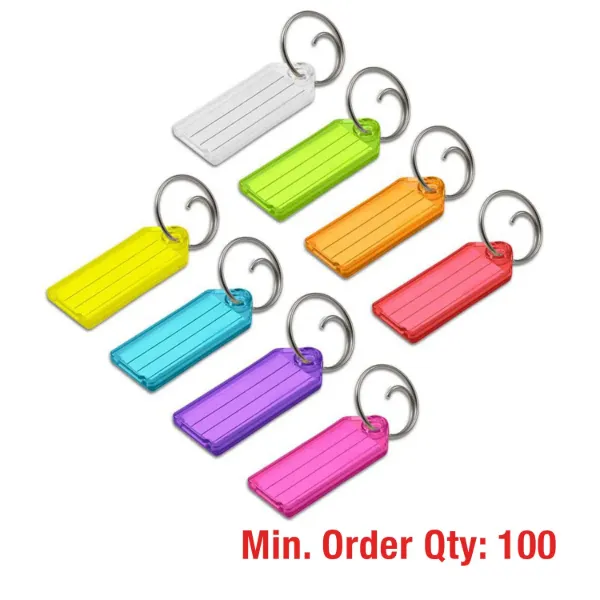Bulk Non-Packaged Key Tag with Tang Ring