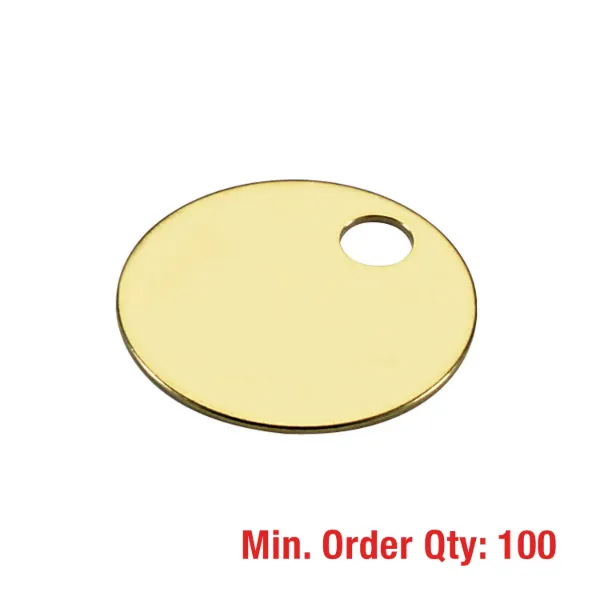 Bulk Non-Packaged Brass Tag 1 Hole
