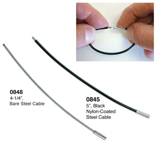 Locking Cable Key Ring w/ Bare End