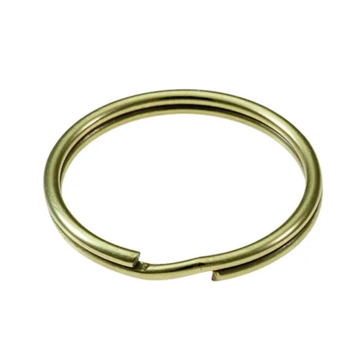 Brass-Plated Tempered Steel Split Key Rings