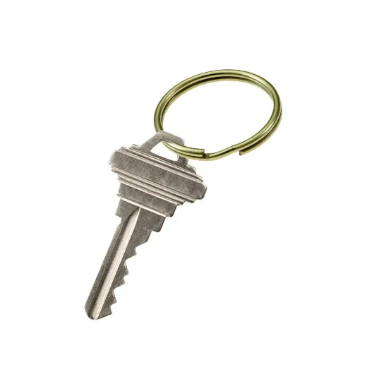 Brass-Plated Tempered Steel Split Key Rings