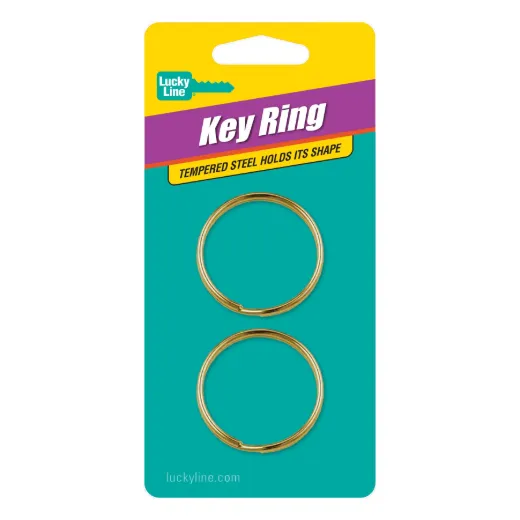 Brass-Plated Tempered Steel Split Key Rings