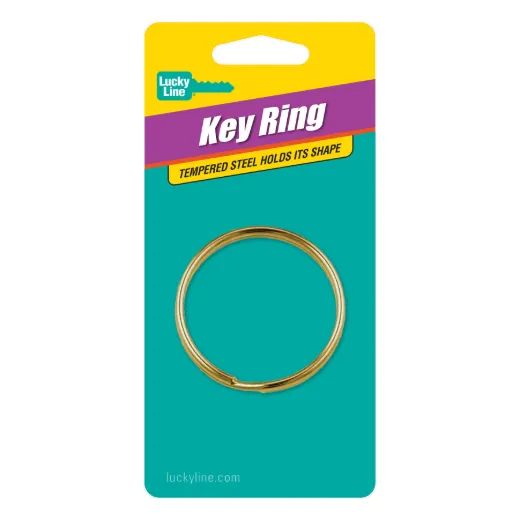 Brass-Plated Tempered Steel Split Key Rings