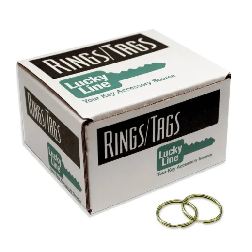 Brass-Plated Tempered Steel Split Key Rings
