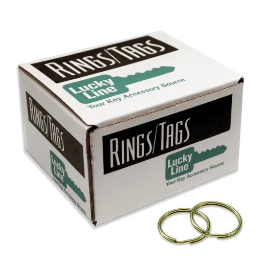 Brass-Plated Tempered Steel Split Key Rings
