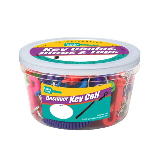 Designer Key Coil with Clip