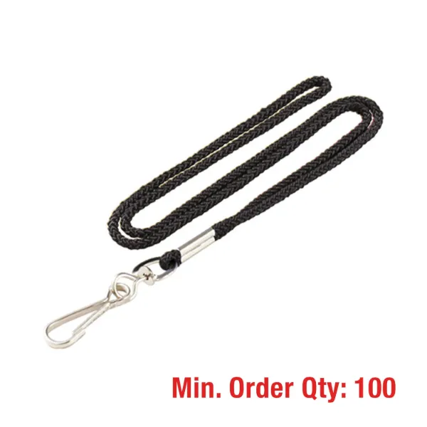 Bulk Non-Packaged Lanyard With Badge Holder - Black