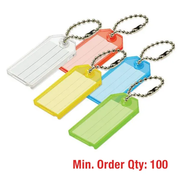 Bulk Non-Packaged 201 Key Tag w/ Ball Chain