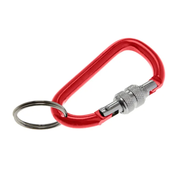 LOCKING CARABNR KEYCHN RED 1/PK
