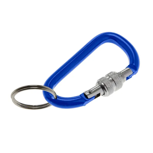 LOCKING CARABNR KEYCHN BLUE 1/PK