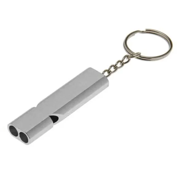 SAFETY WHISTLE KEYCHAIN SILVER 1/PK