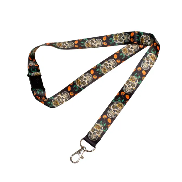 DESIGNER LANYARD SUGAR SKULL  10ea/PK