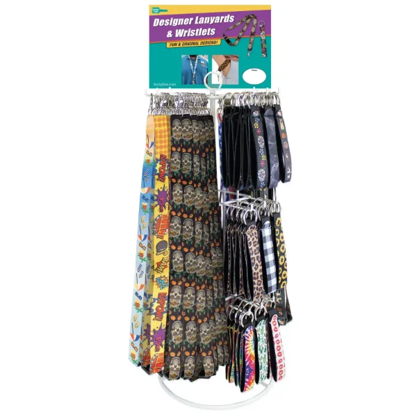 LANYARD AND WRISTLET COUNTER DISPLAY 17 SKUS 135 PCS