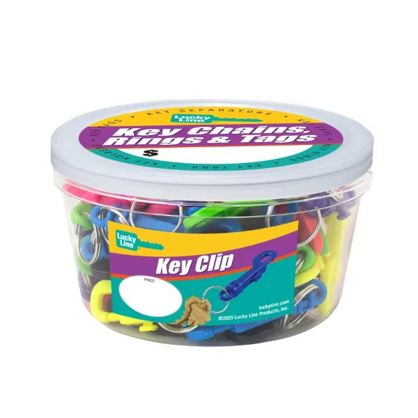 PLASTIC KEY CLIP  ASST  40/JR