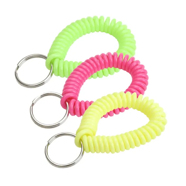 WRIST COIL W/RING  NEON  25/PK