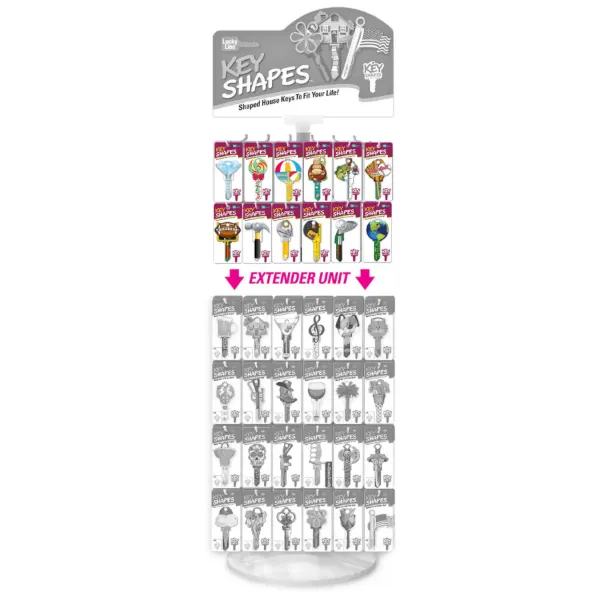 KEY SHAPES COUNTER DISPLAY EXTENSION, 24 SKUS, 120 PCS (5K, 5S)