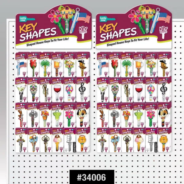 KEY SHAPES WALL DISPLAY, 48 SKUS, 240 PCS (5K, 5S)
