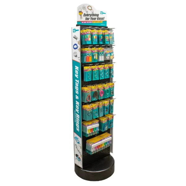 2-PANEL REVOLVING FLR DISPLAY W/SCAN, 57 SKUS, 340 PCS