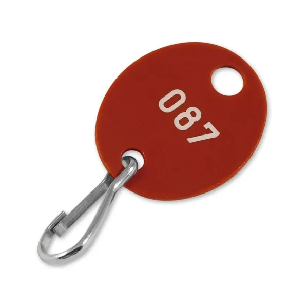 WHITE OVAL KEY TAGS NUMBERED 221-240