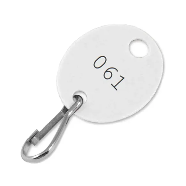 WHITE OVAL KEY TAGS NUMBERED 61-80