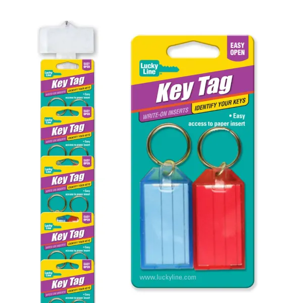 ID TAG W/FLAP & SPLIT RING 2/CD  12/STRIP