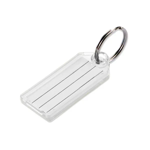 ID TAG W/SKR  CLEAR  100/BX