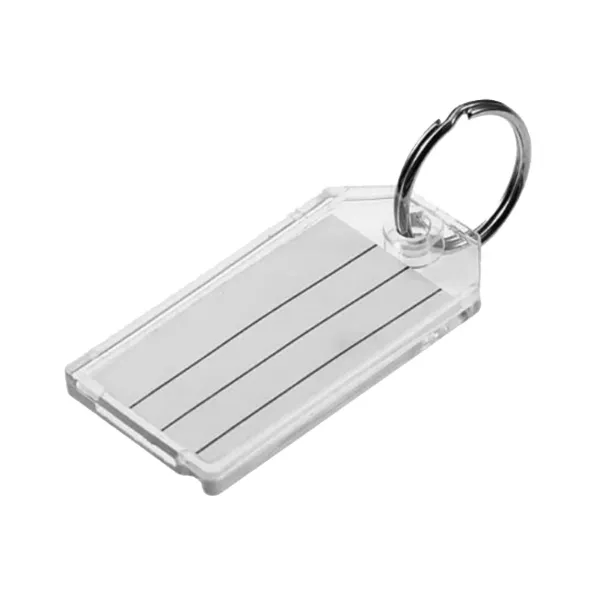 ID TAG W/RING  CLEAR  10/PK