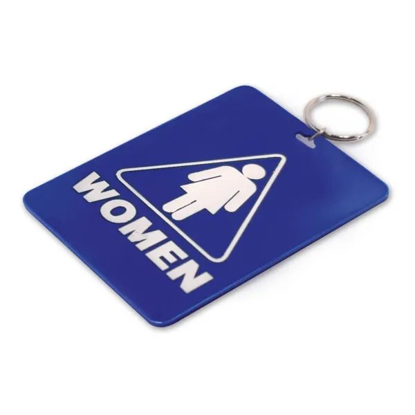 WOMEN RESTRM TAG W/RING  1/PK