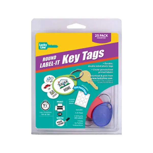 LABEL-IT TAG W/RING & LABELS ASST  25/CLM