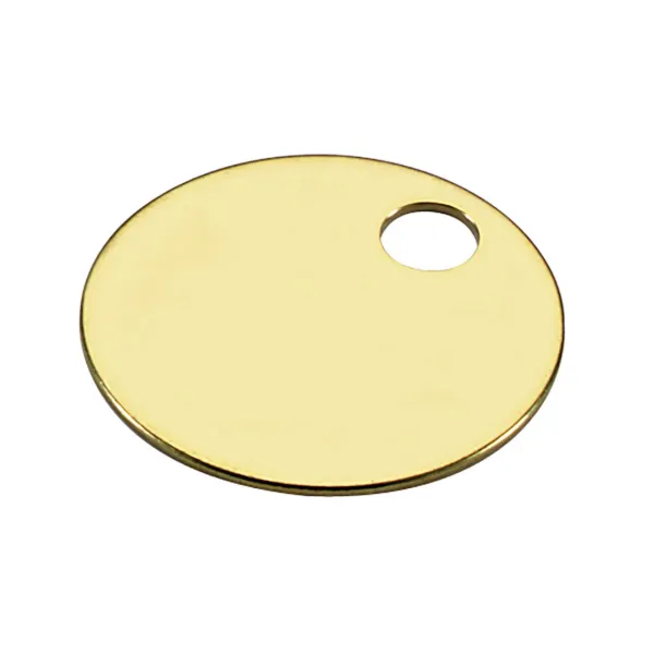 1-1/8  BRASS TAG  1 HOLE  25/PK