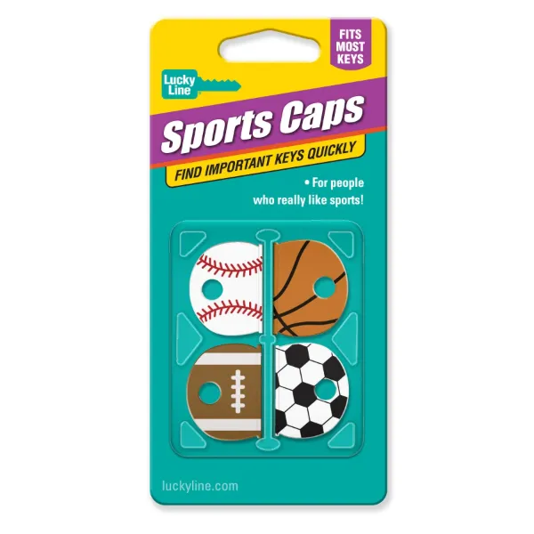 SPORTS CAPS  ASSORTED  4/CD
