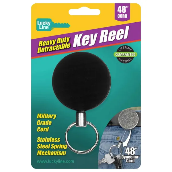 KEY REEL  BLACK  48 DYNEEMA CORD