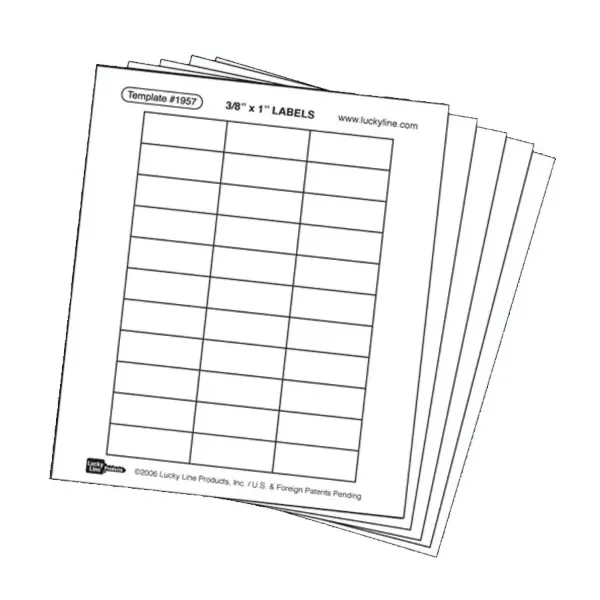 3/8 X 1  LBL  MINI SH  WHT  12/PK