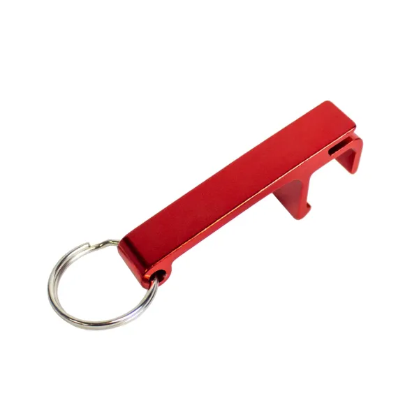 BOTTLE OPENER  RED  W/RING