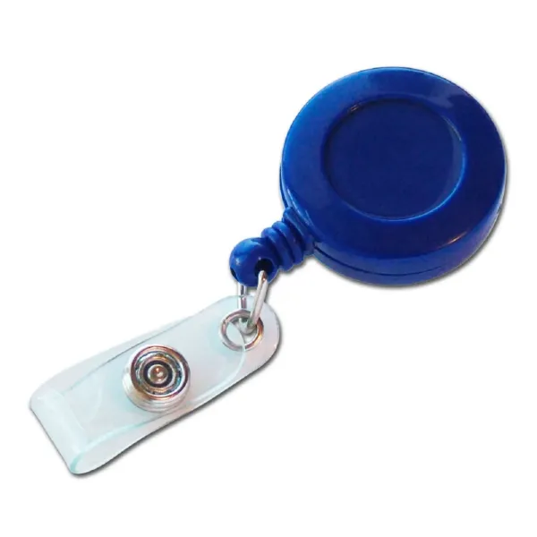 MINI KEY REEL  W/CLIP  BDG HLDR BLUE
