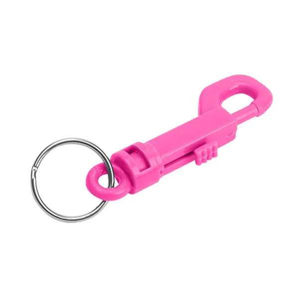 PLASTIC KEY CLIP   NEON PINK