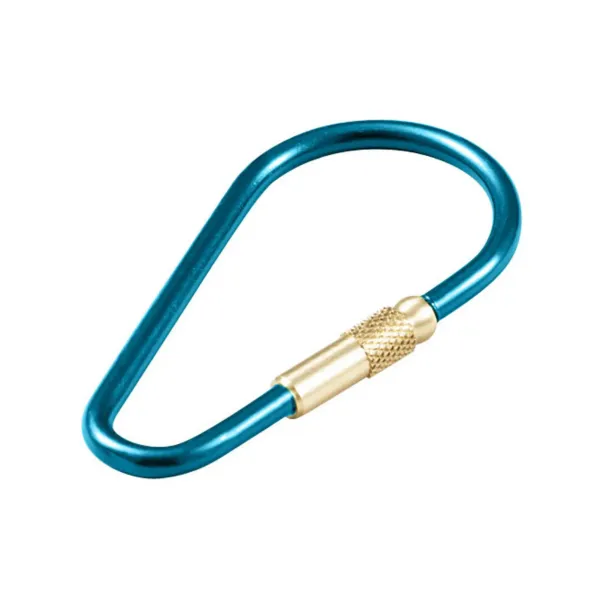 ANODIZED ALUM KEY RING   BLUE
