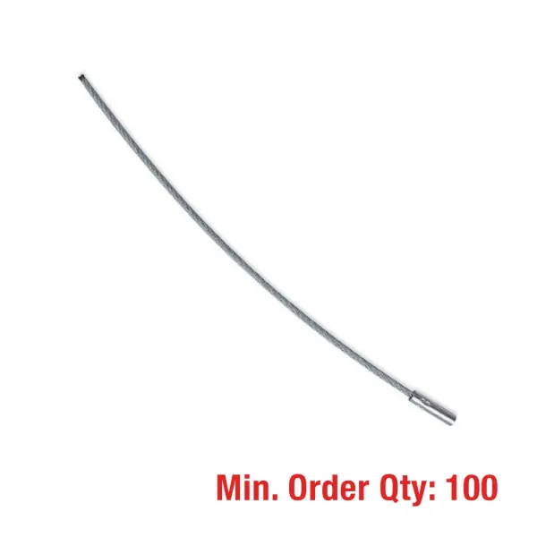 Bulk Non-Packaged  Locking Cable Key Ring w/ Bare End 4.25 Cable