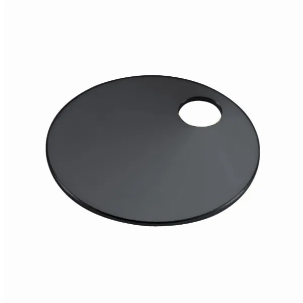 1-1/4  ALUMINUM TAG  BLACK 1 HOLE