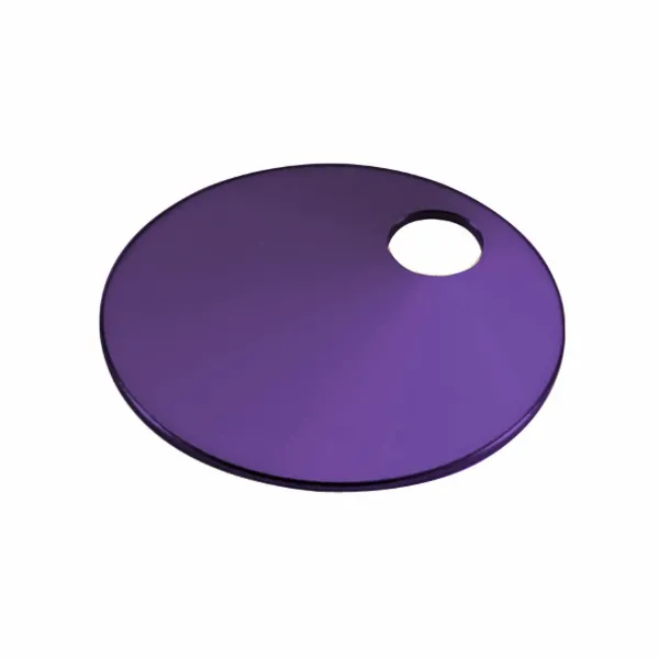 1-1/4  ALUMINUM TAG  PURPLE 1 HOLE