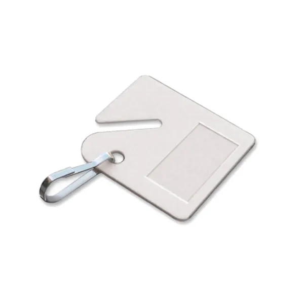 1-1/2  CABINET TAG W/HK  WHITE