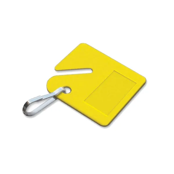 1-1/2  CABINET TAG W/HK  YELLOW