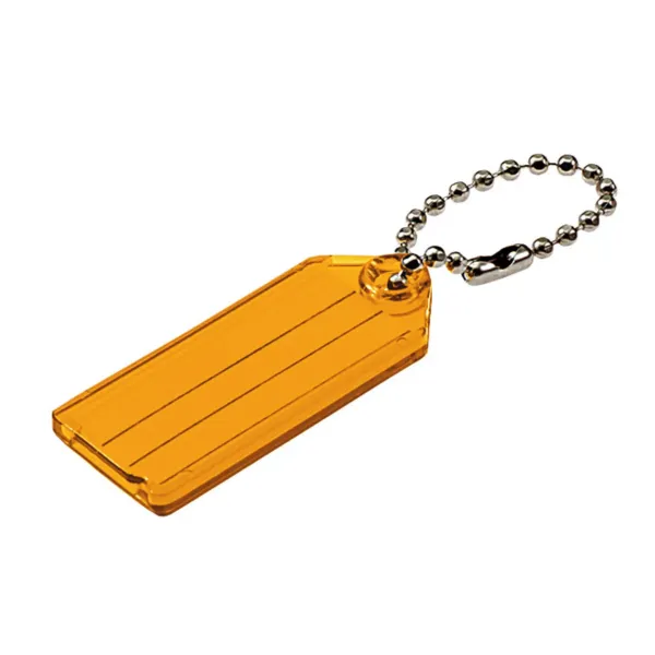 ID TAG W/BALL CHAIN  ORANGE